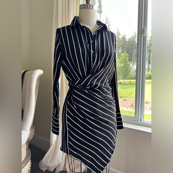 Wishlist Apparel Black and White Striped Dress S/M - Picture 1 of 3